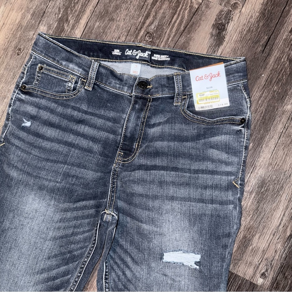 Cat & Jack Kids' Dark Gray Jeans - Picture 4 of 6